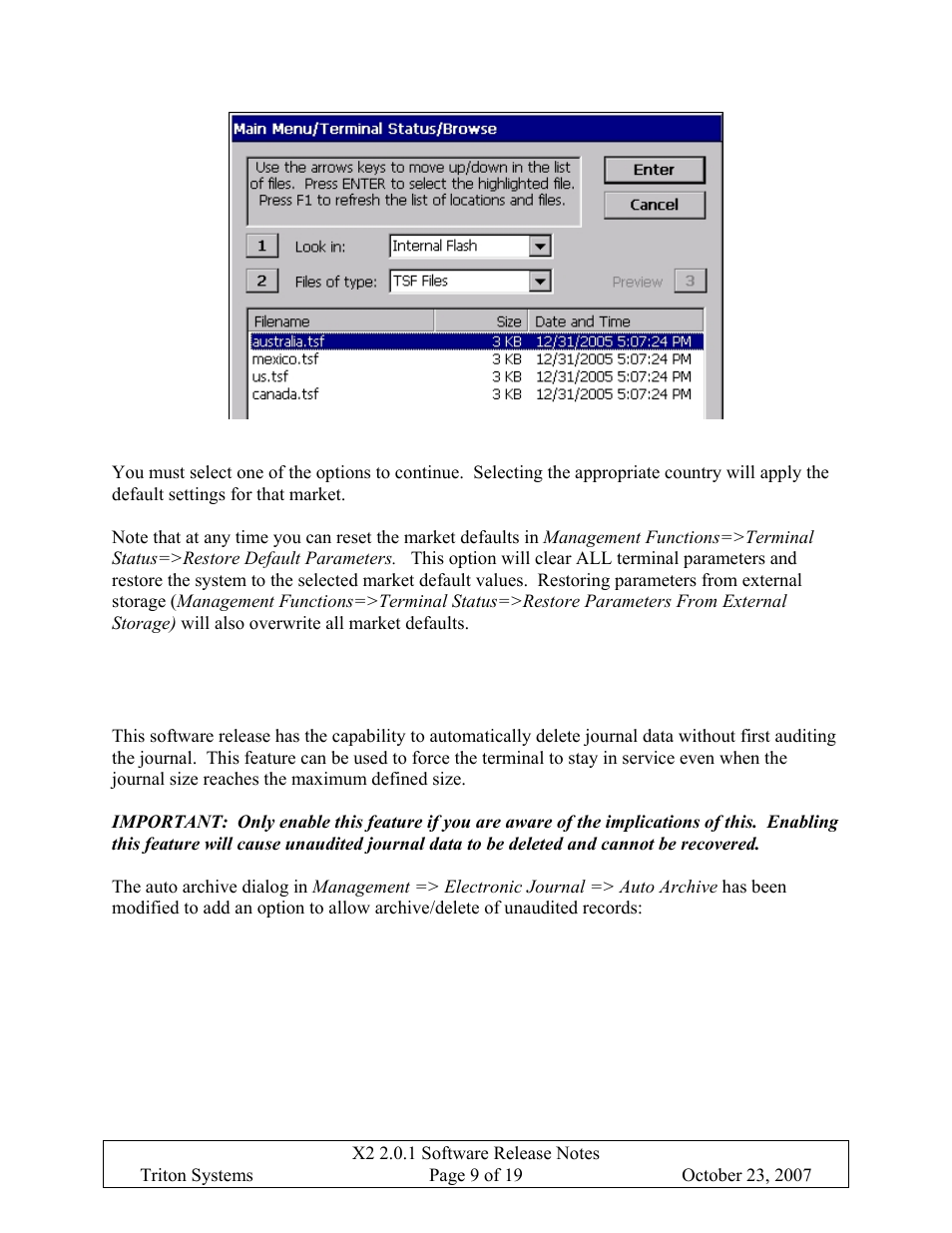 Archive unaudited records, Rchive, Naudited | Ecords | Triton X-SCALE/X2 Configuration Manual User Manual | Page 344 / 419