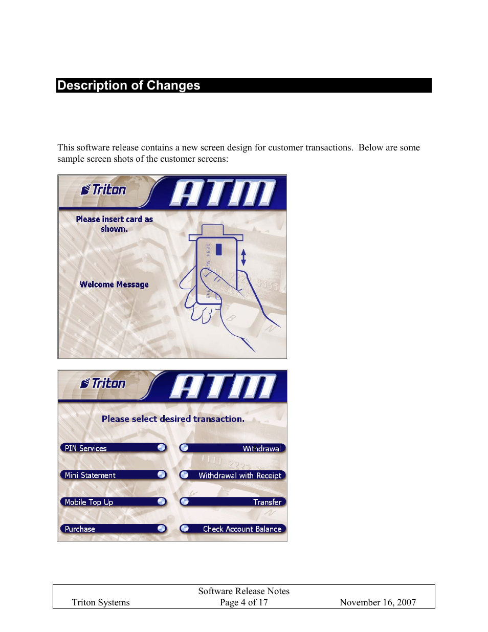 Description of changes, New screen file look, Creen | Triton X-SCALE/X2 Configuration Manual User Manual | Page 363 / 419