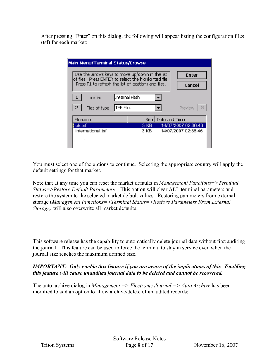 Archive unaudited records, Rchive, Naudited | Ecords | Triton X-SCALE/X2 Configuration Manual User Manual | Page 367 / 419