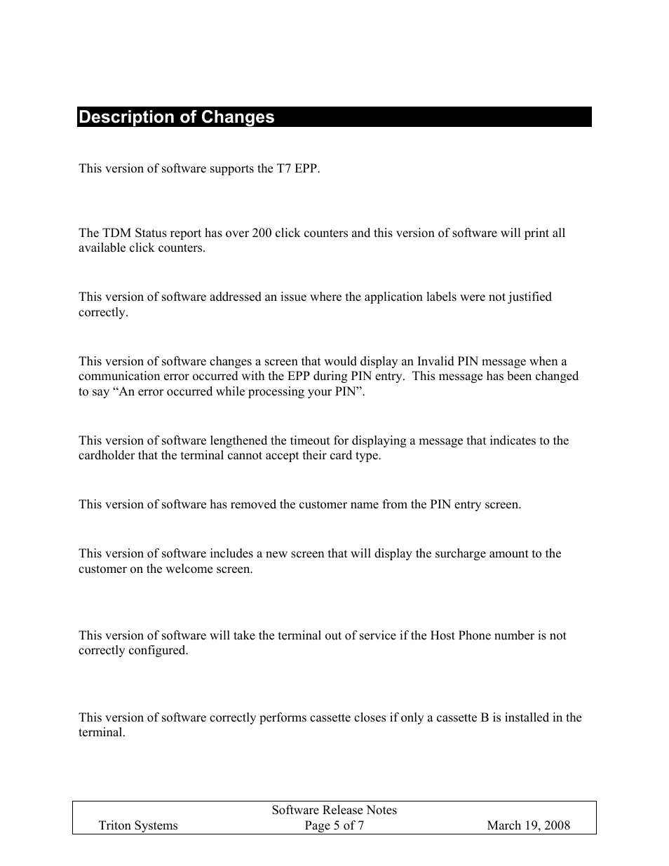 Description of changes | Triton X-SCALE/X2 Configuration Manual User Manual | Page 381 / 419