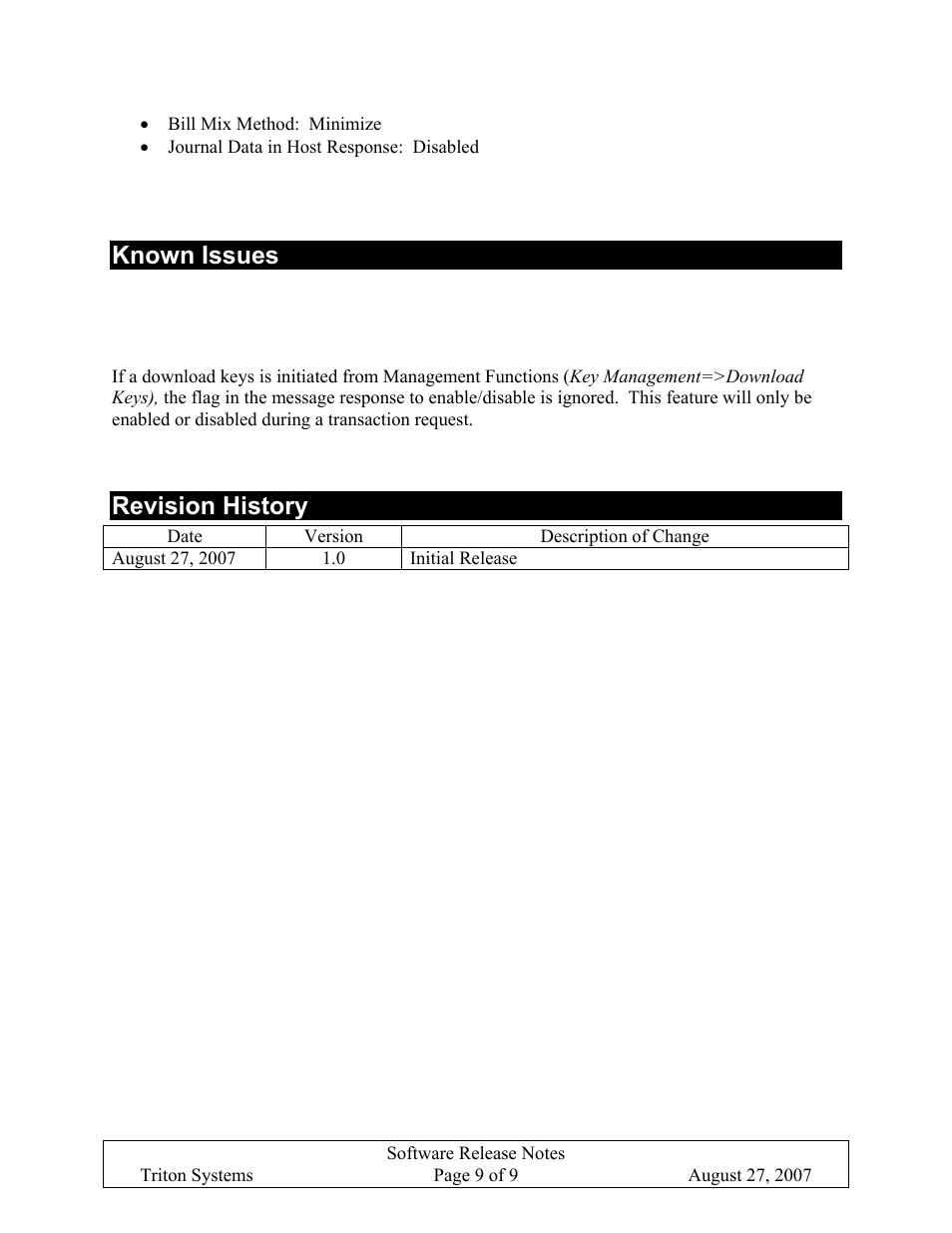 Known issues, Revision history | Triton X-SCALE/X2 Configuration Manual User Manual | Page 392 / 419