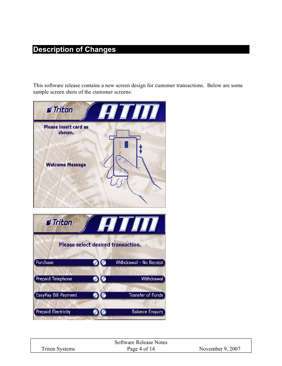 Description of changes, New screen file look, Creen | Triton X-SCALE/X2 Configuration Manual User Manual | Page 396 / 419