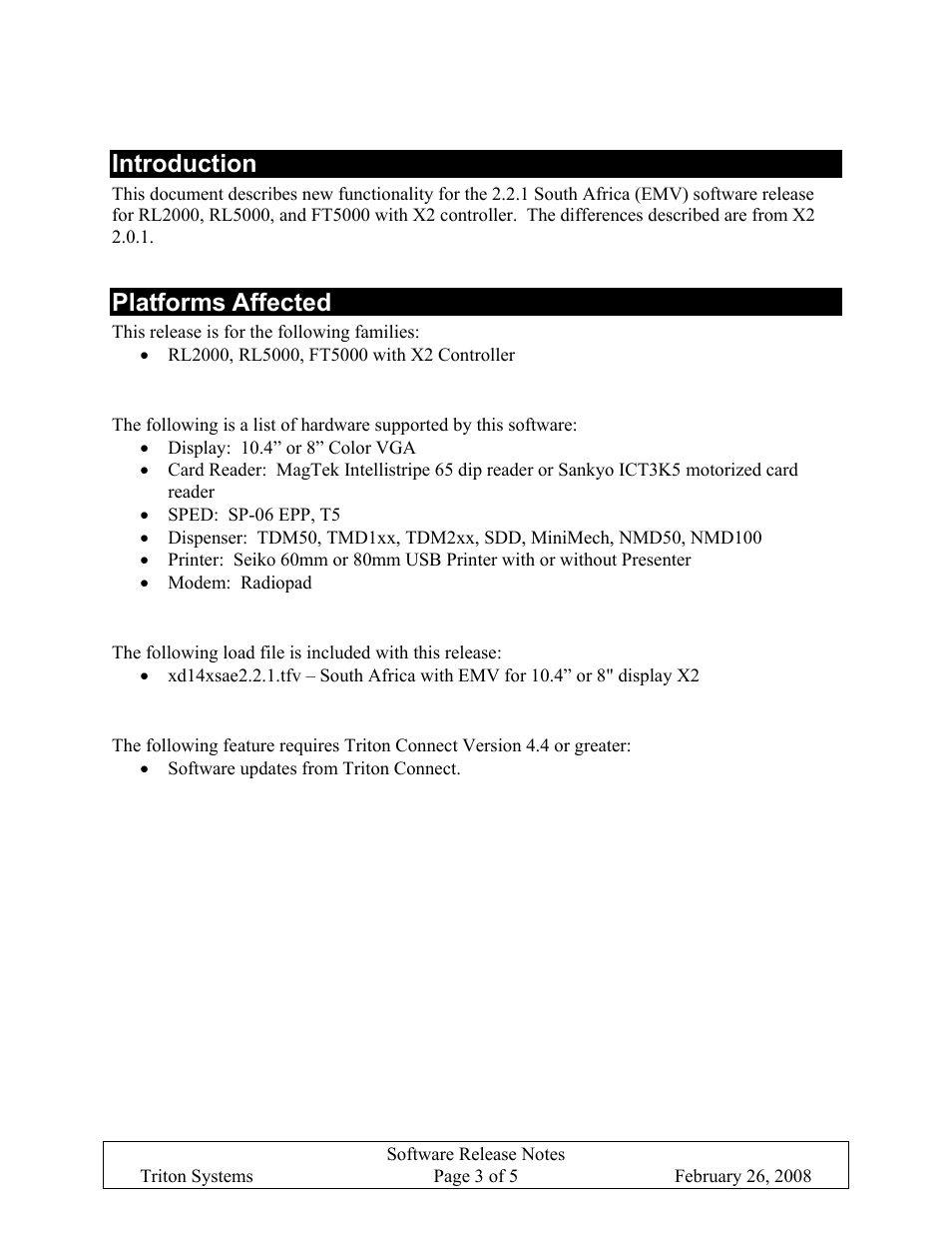 Introduction, Platforms affected | Triton X-SCALE/X2 Configuration Manual User Manual | Page 409 / 419