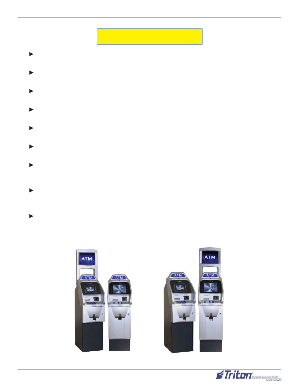 Argo u, Tandard, Eatures | Triton ARGO User Manual User Manual | Page 9 / 97