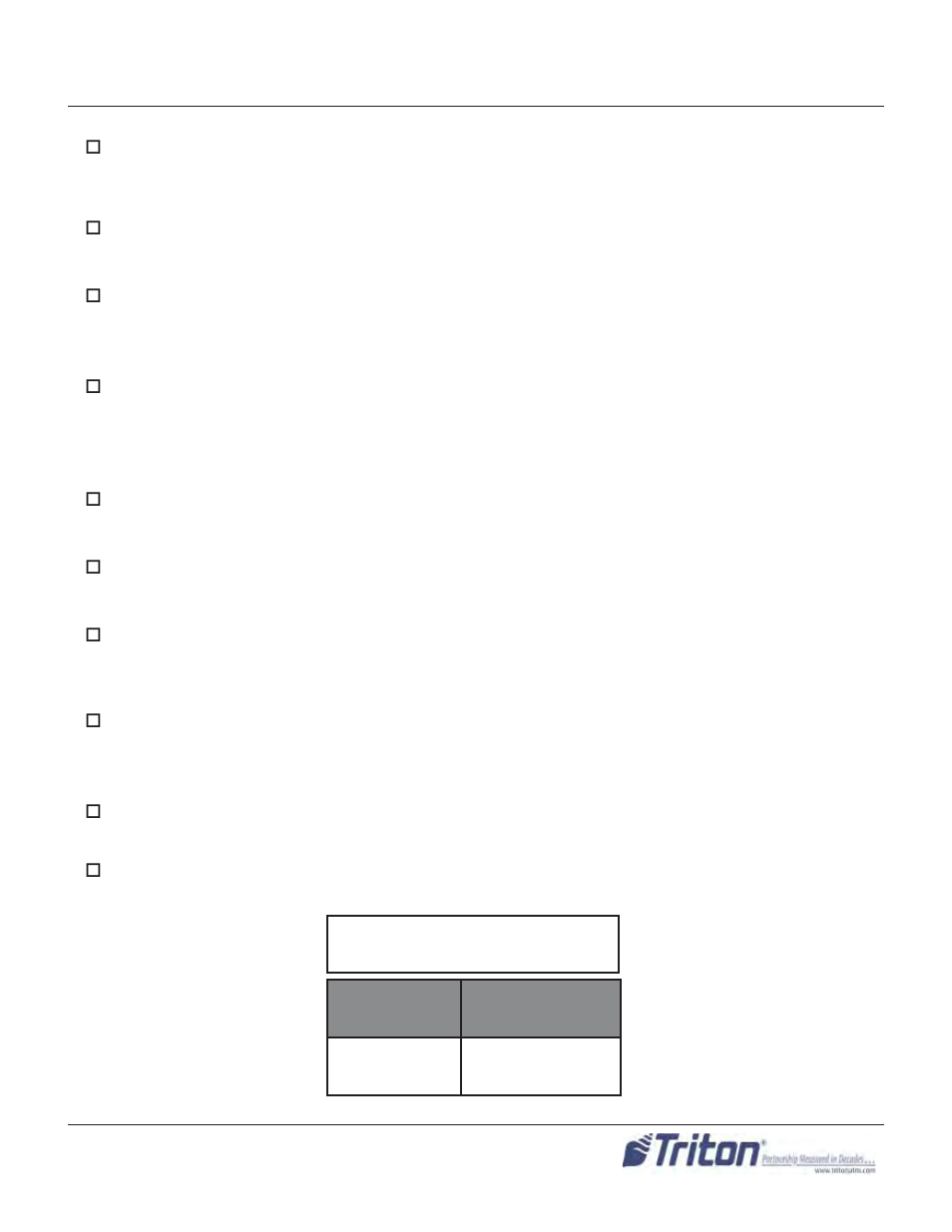 Triton RL331X TRAVERSE User Manual User Manual | Page 11 / 74
