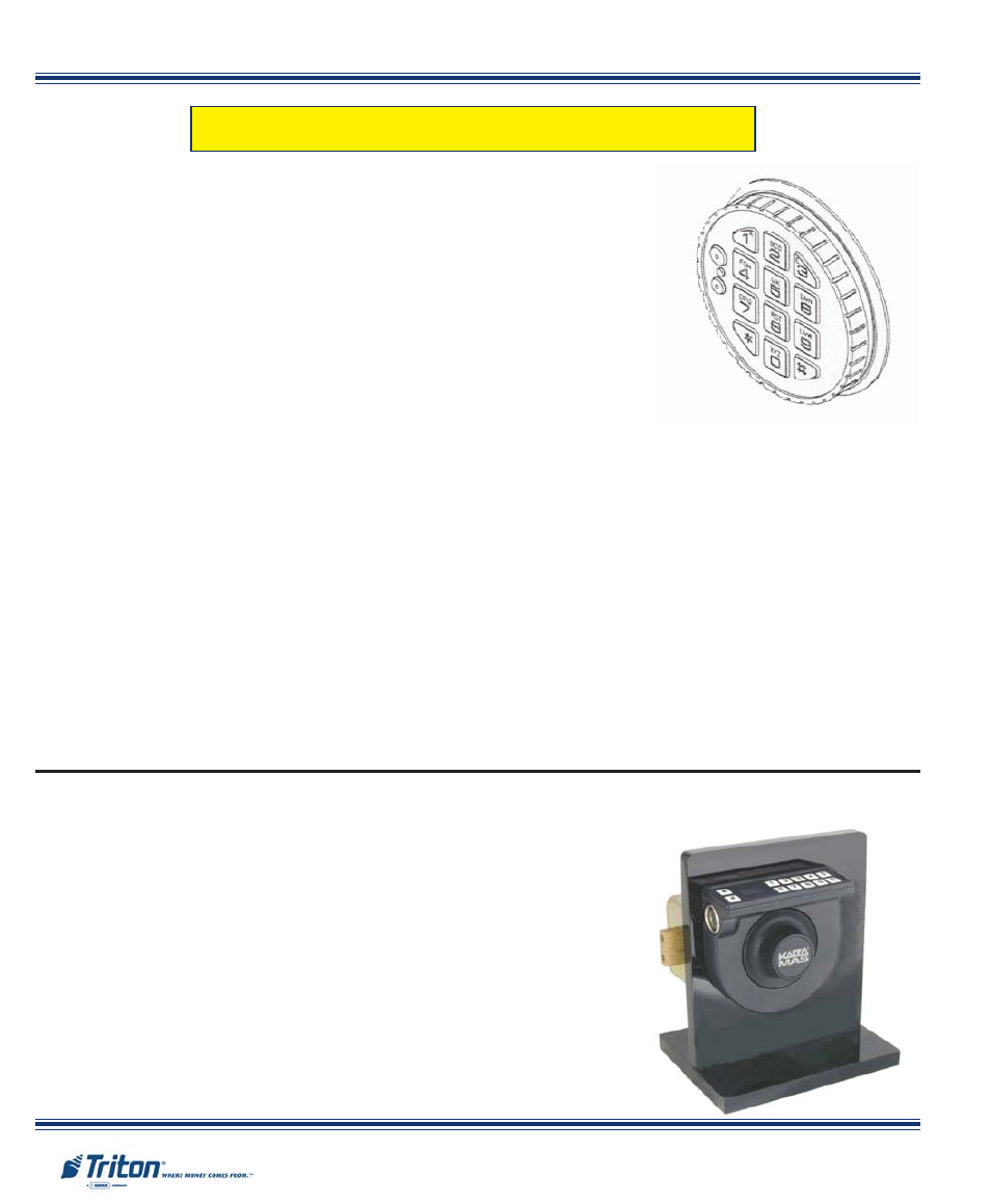 10 combination locks | Triton FT5000 X2 Quick Reference Guide User Manual | Page 10 / 10
