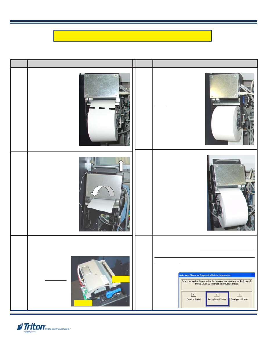 Replenish receipt paper | Triton FT5000 X2 Quick Reference Guide User Manual | Page 8 / 10