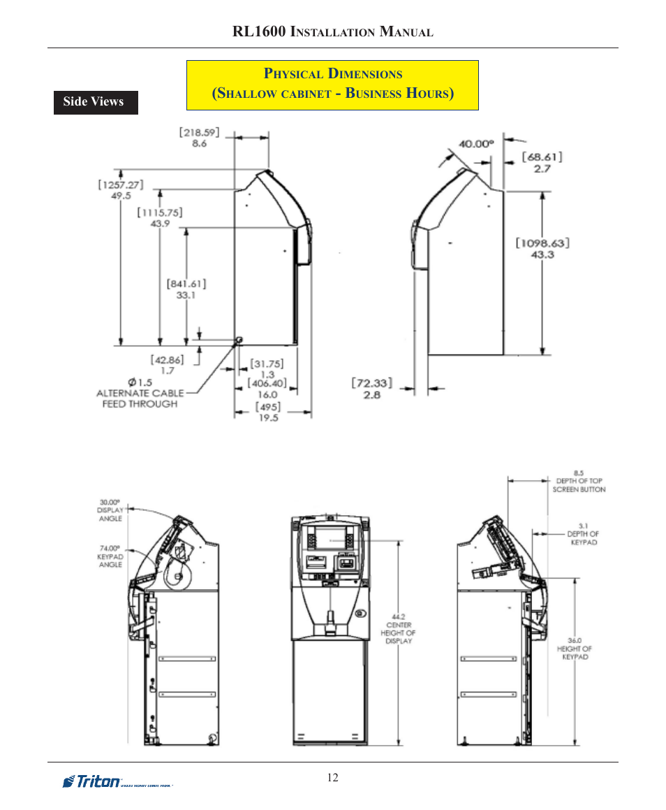 Triton RL1600 Installation Manual User Manual | Page 12 / 41