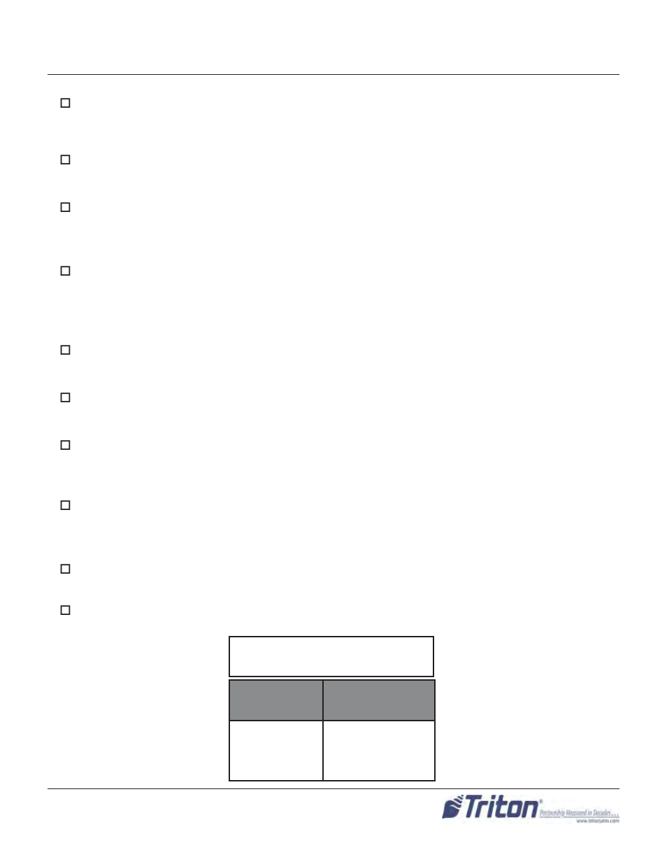 Triton RL1600 User Manual User Manual | Page 11 / 72