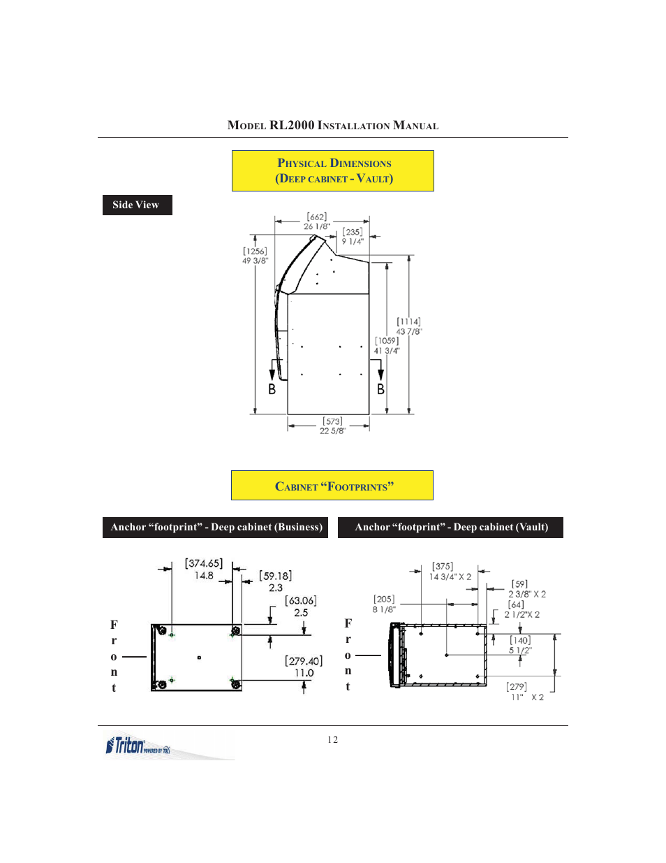 Triton RL2000 Installation Manual User Manual | Page 12 / 45