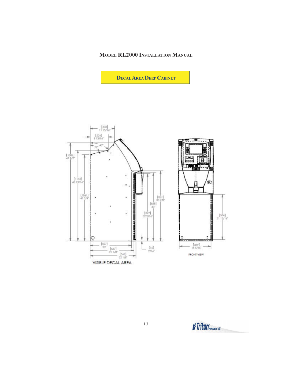 Triton RL2000 Installation Manual User Manual | Page 13 / 45