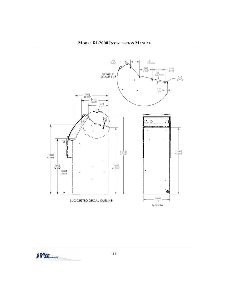 Triton RL2000 Installation Manual User Manual | Page 14 / 45