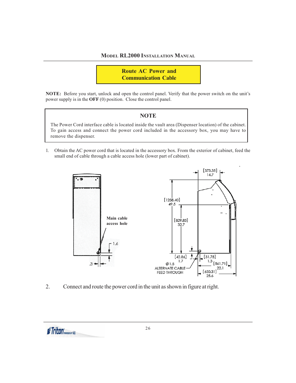 Triton RL2000 Installation Manual User Manual | Page 26 / 45