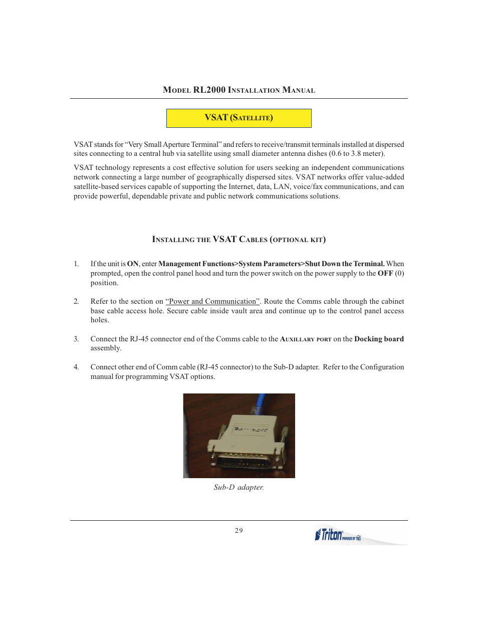 Triton RL2000 Installation Manual User Manual | Page 29 / 45