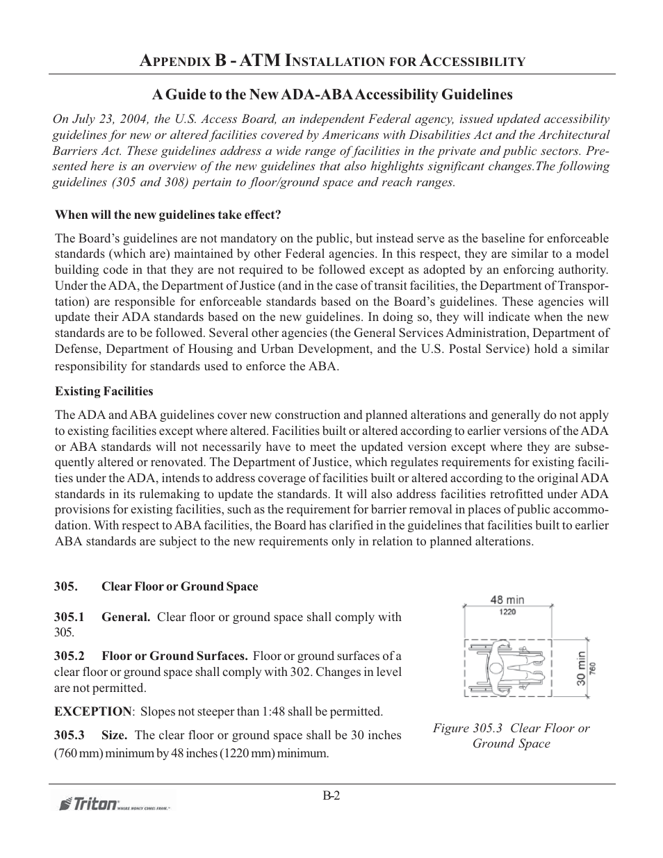 B - atm i | Triton RL2000 Installation Manual User Manual | Page 36 / 45