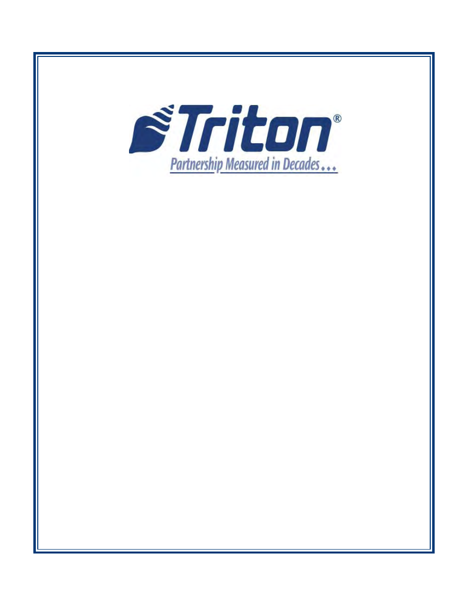 Triton RL5000 X2 Series User Manual User Manual | 122 pages