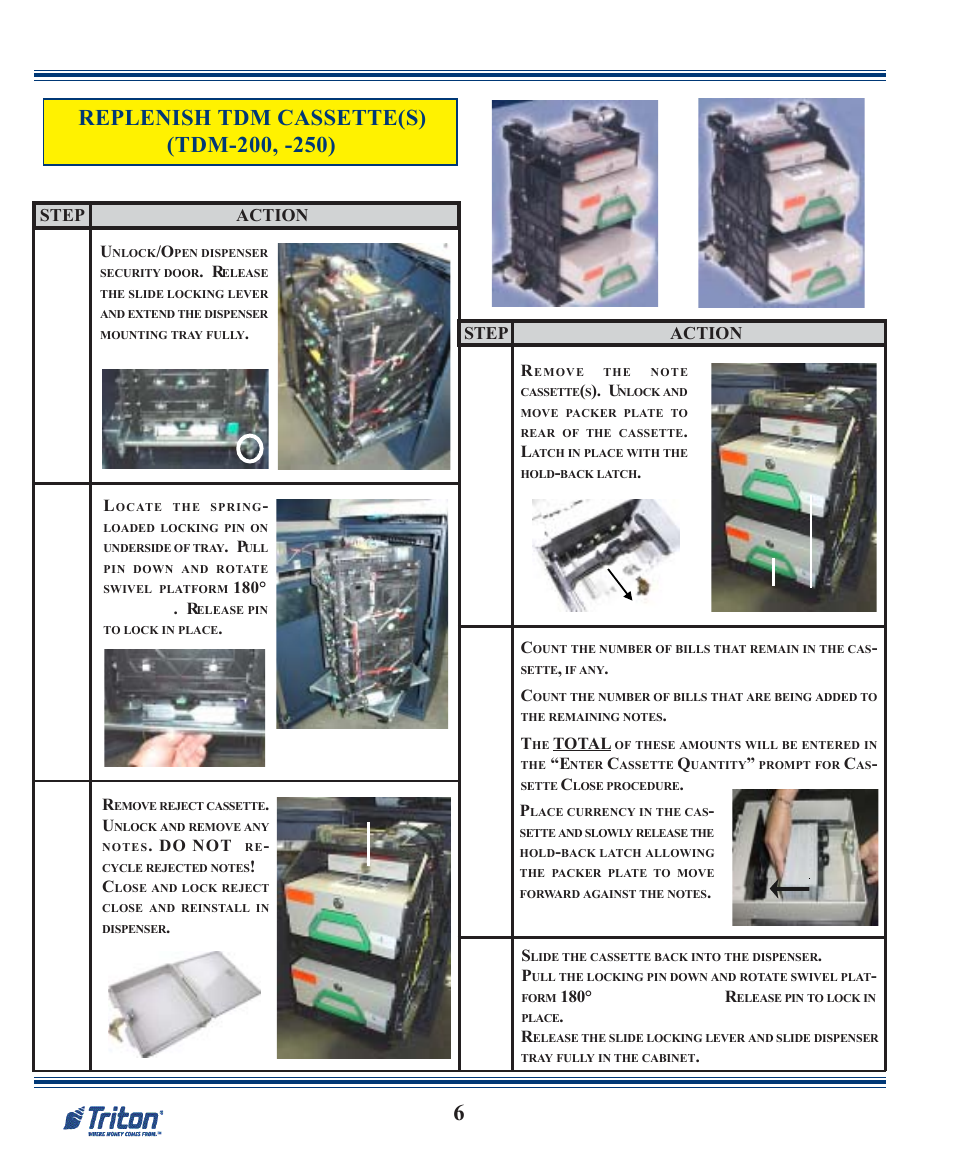 Triton RL5000 X2 Series Quick Reference Guide User Manual | Page 6 / 12