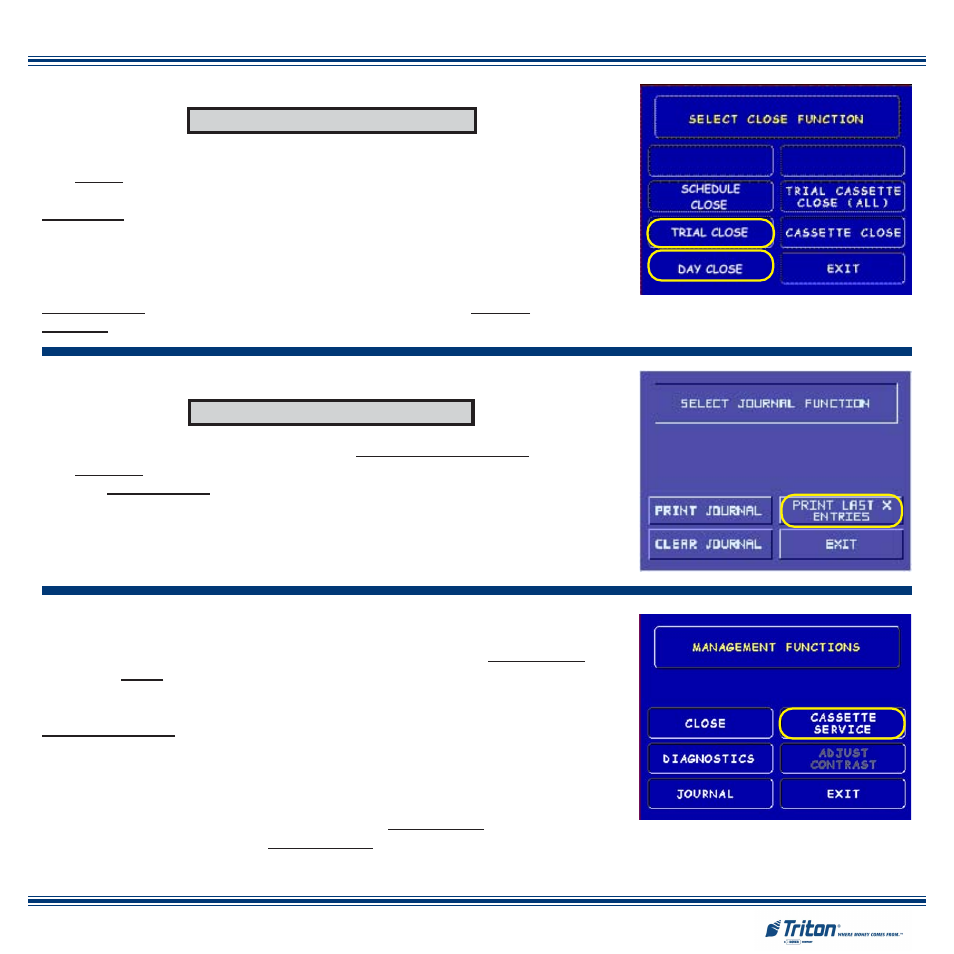 Triton 8100 Quick Reference Guide User Manual | Page 3 / 6