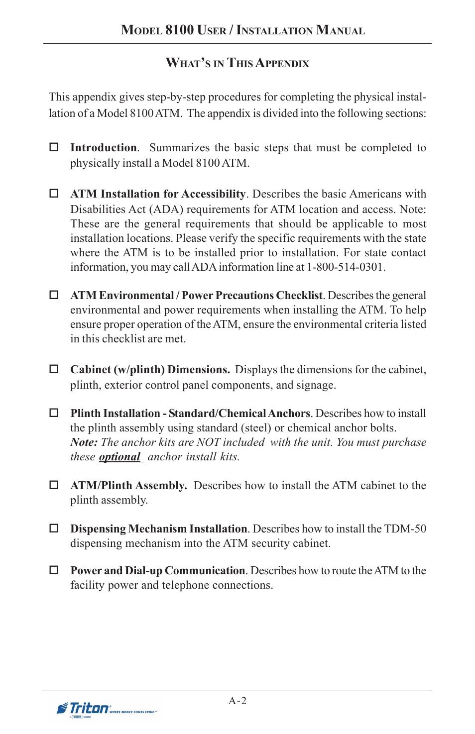 8100 u | Triton 8100 User/Installation Manual User Manual | Page 114 / 150