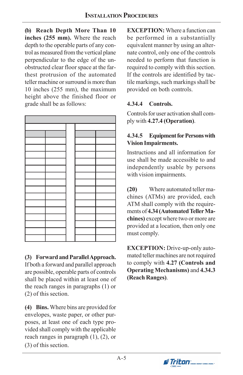 Nstallation, Rocedures | Triton 8100 User/Installation Manual User Manual | Page 117 / 150