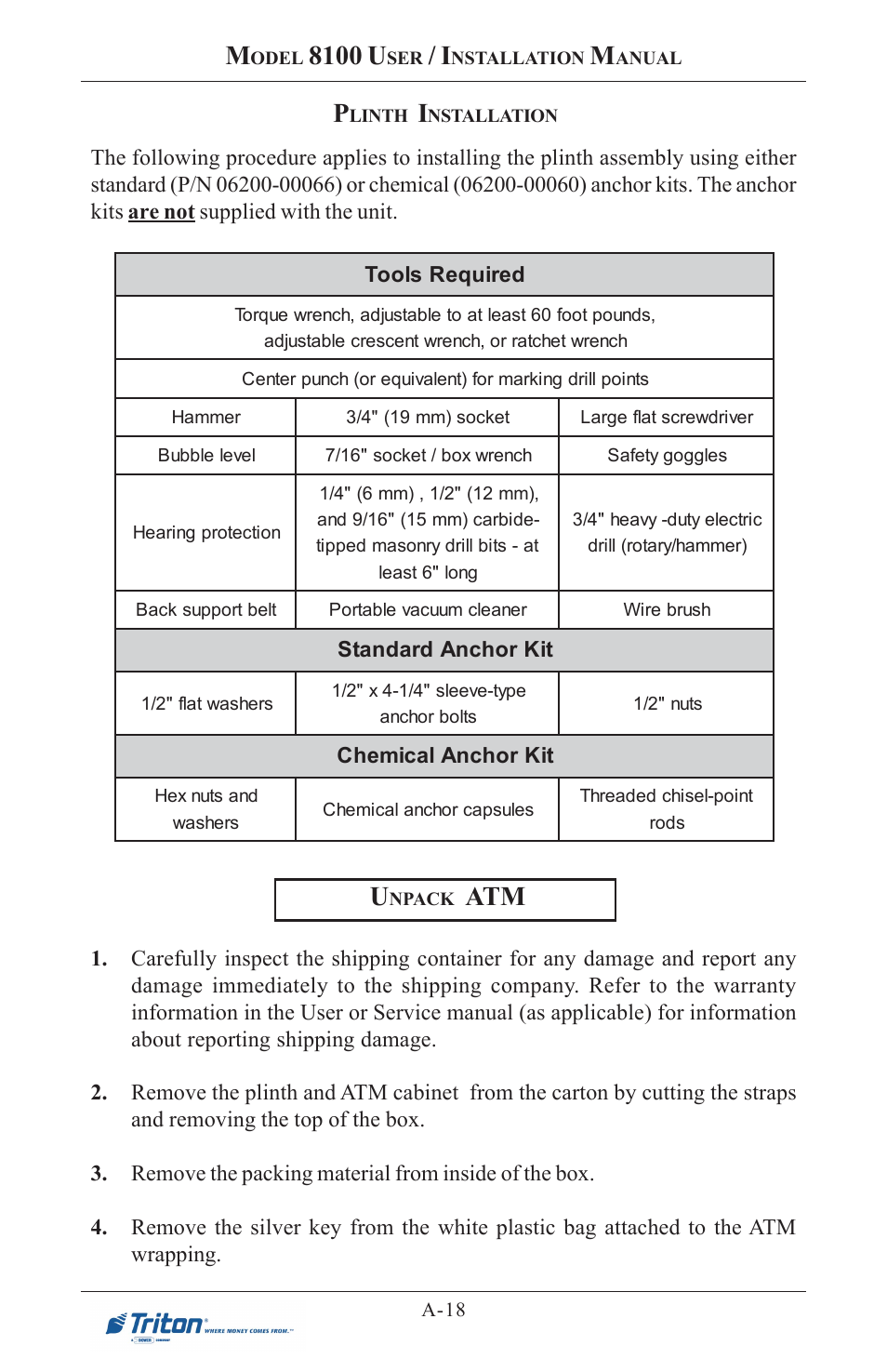 8100 u | Triton 8100 User/Installation Manual User Manual | Page 130 / 150