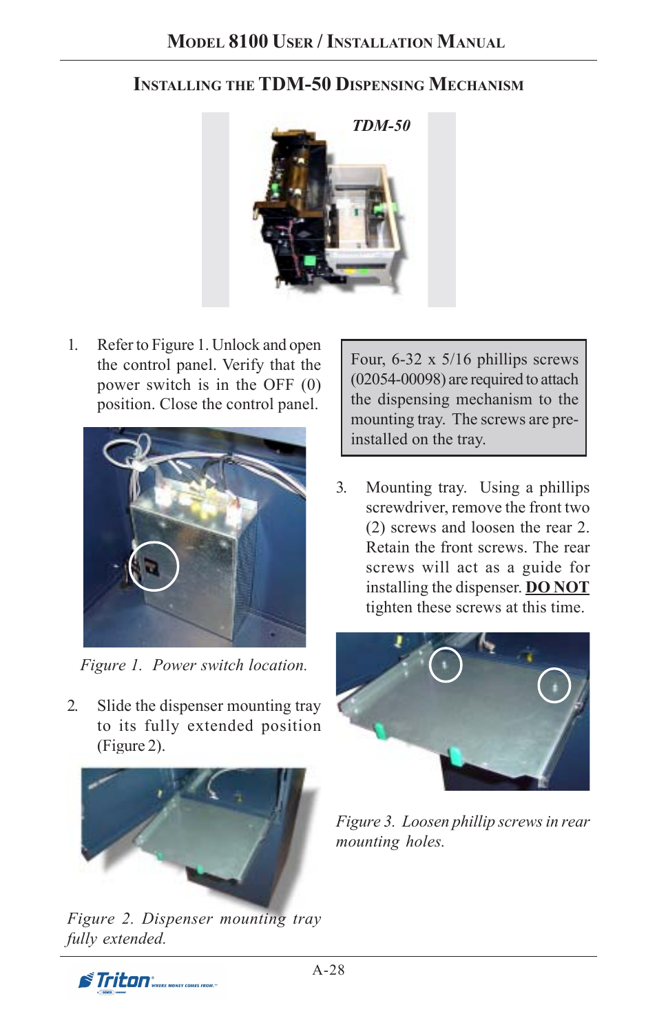 8100 u, Tdm-50 d | Triton 8100 User/Installation Manual User Manual | Page 140 / 150
