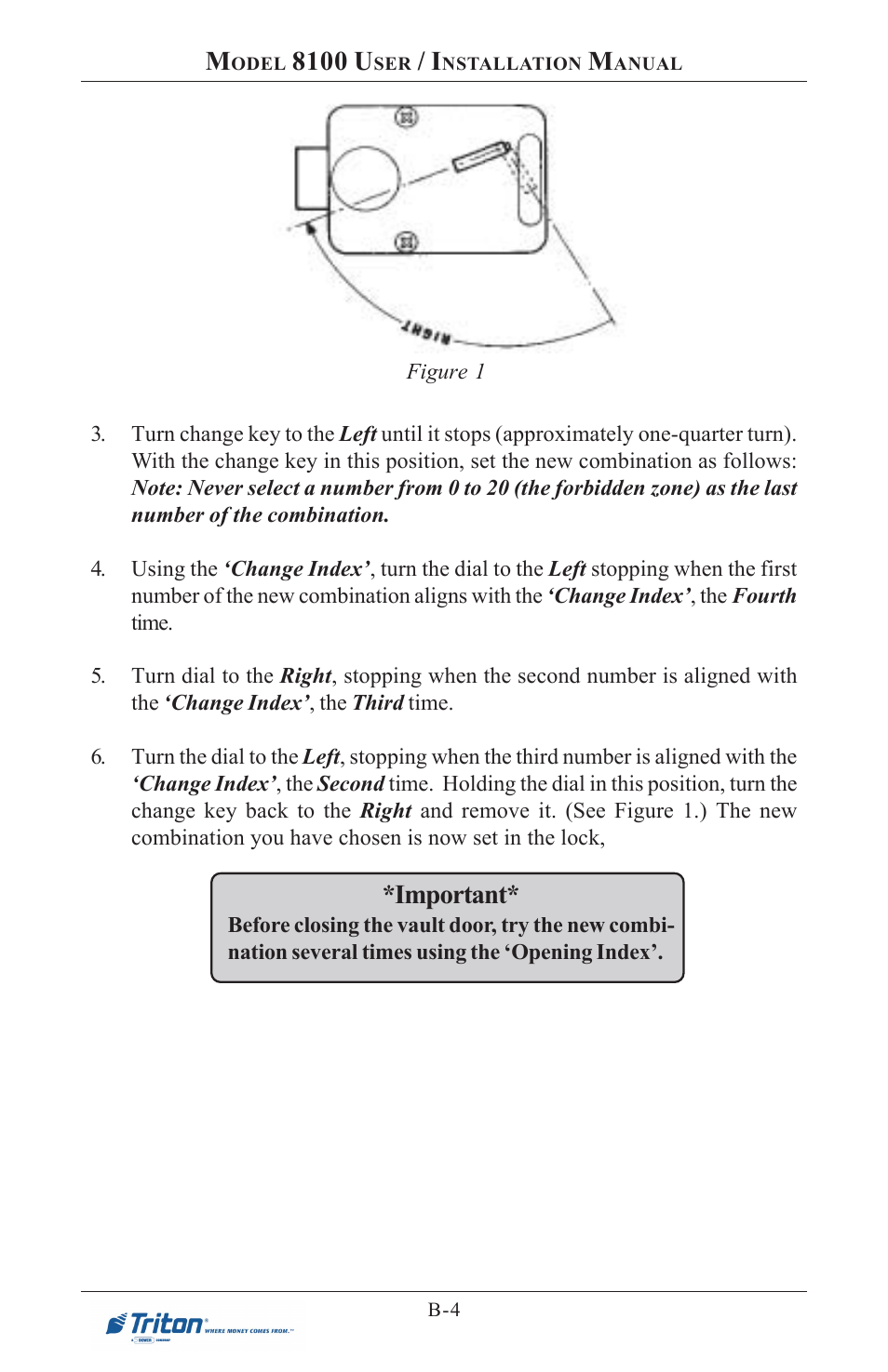 8100 u, Important | Triton 8100 User/Installation Manual User Manual | Page 148 / 150