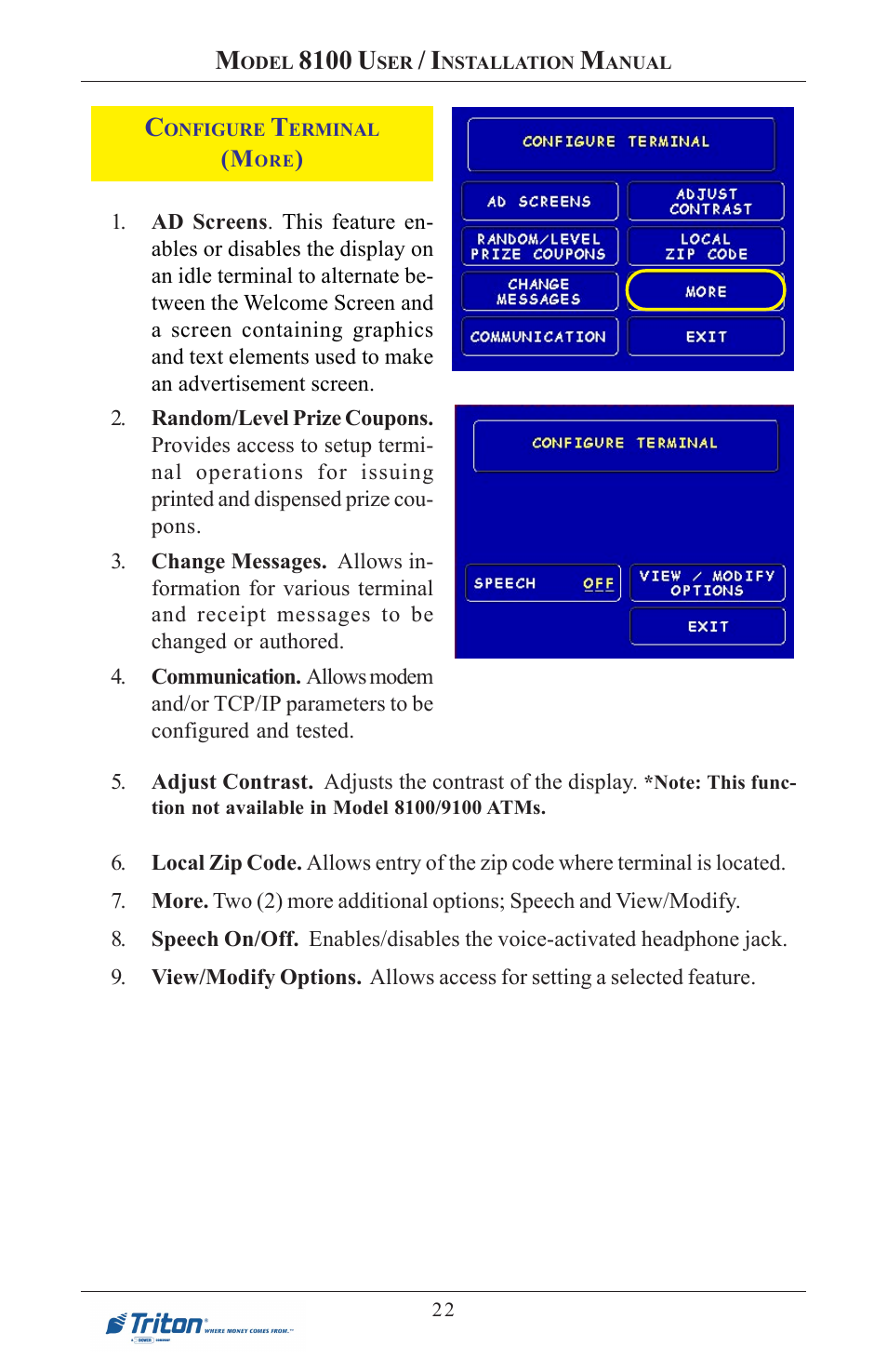 8100 u | Triton 8100 User/Installation Manual User Manual | Page 40 / 150