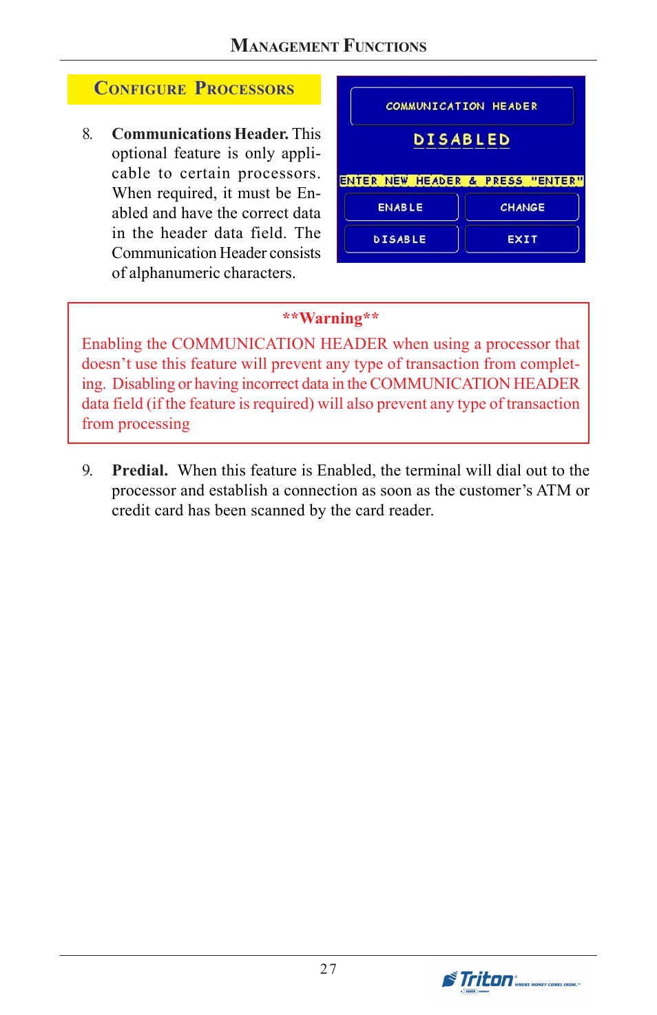 Triton 8100 User/Installation Manual User Manual | Page 45 / 150