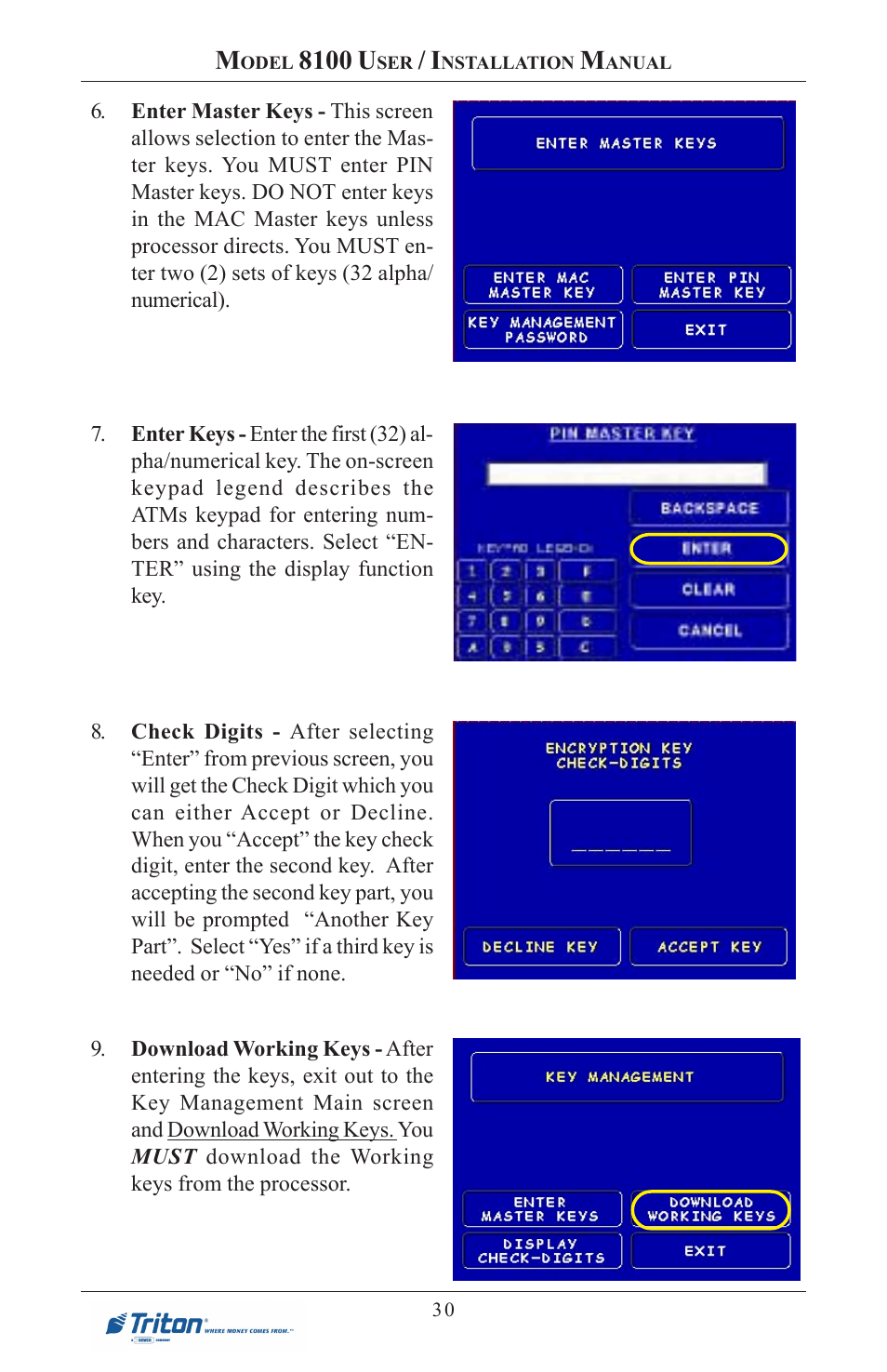 8100 u | Triton 8100 User/Installation Manual User Manual | Page 48 / 150