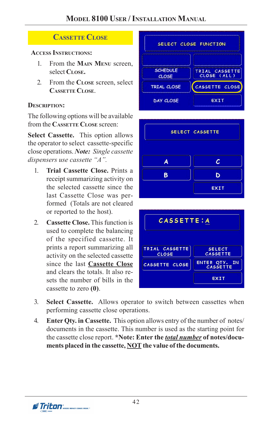 8100 u | Triton 8100 User/Installation Manual User Manual | Page 60 / 150