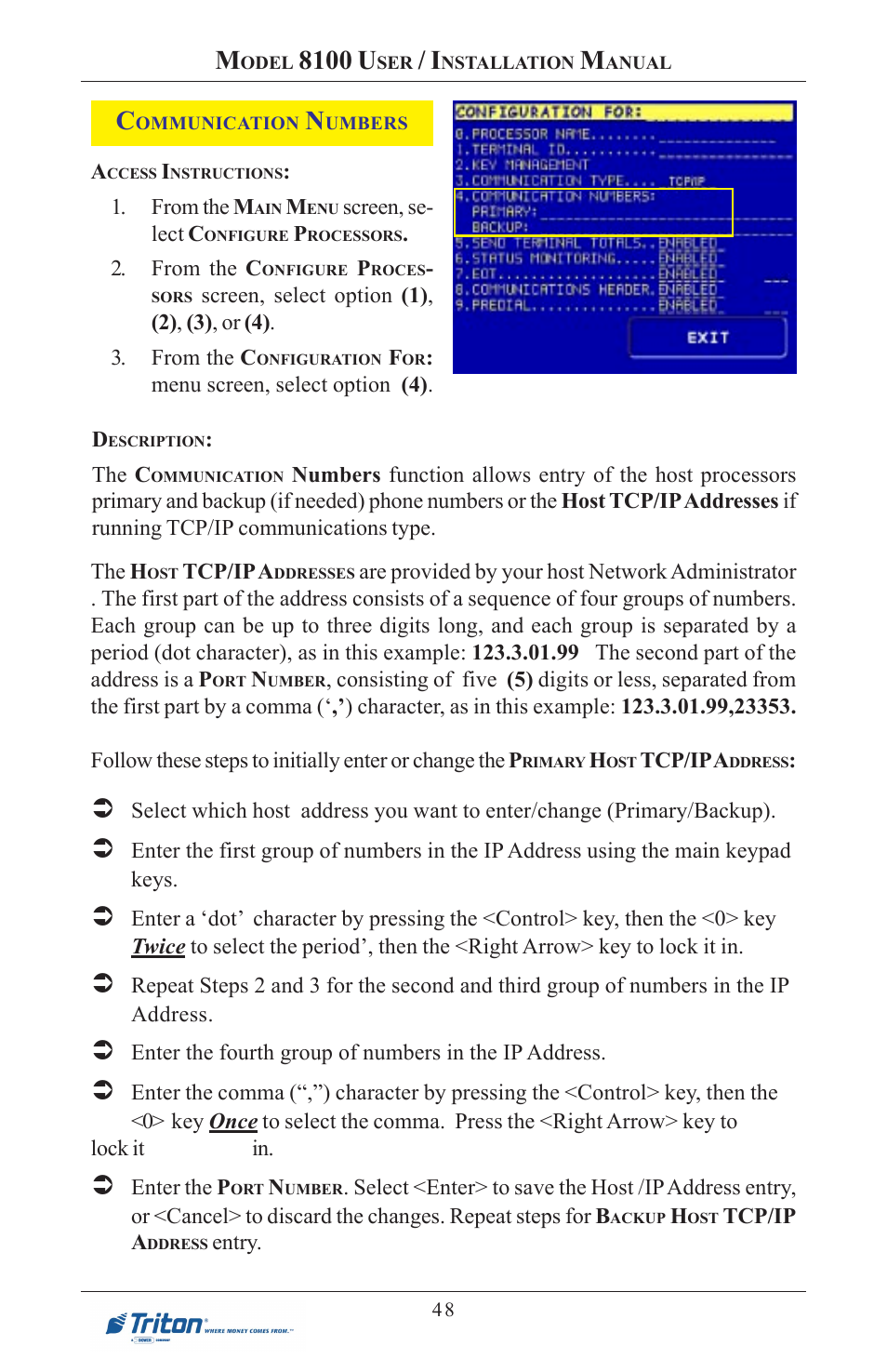 8100 u | Triton 8100 User/Installation Manual User Manual | Page 66 / 150