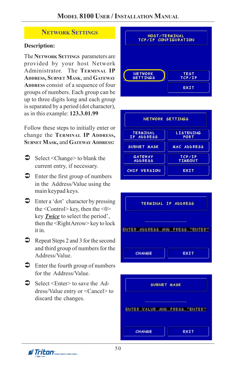 8100 u | Triton 8100 User/Installation Manual User Manual | Page 68 / 150