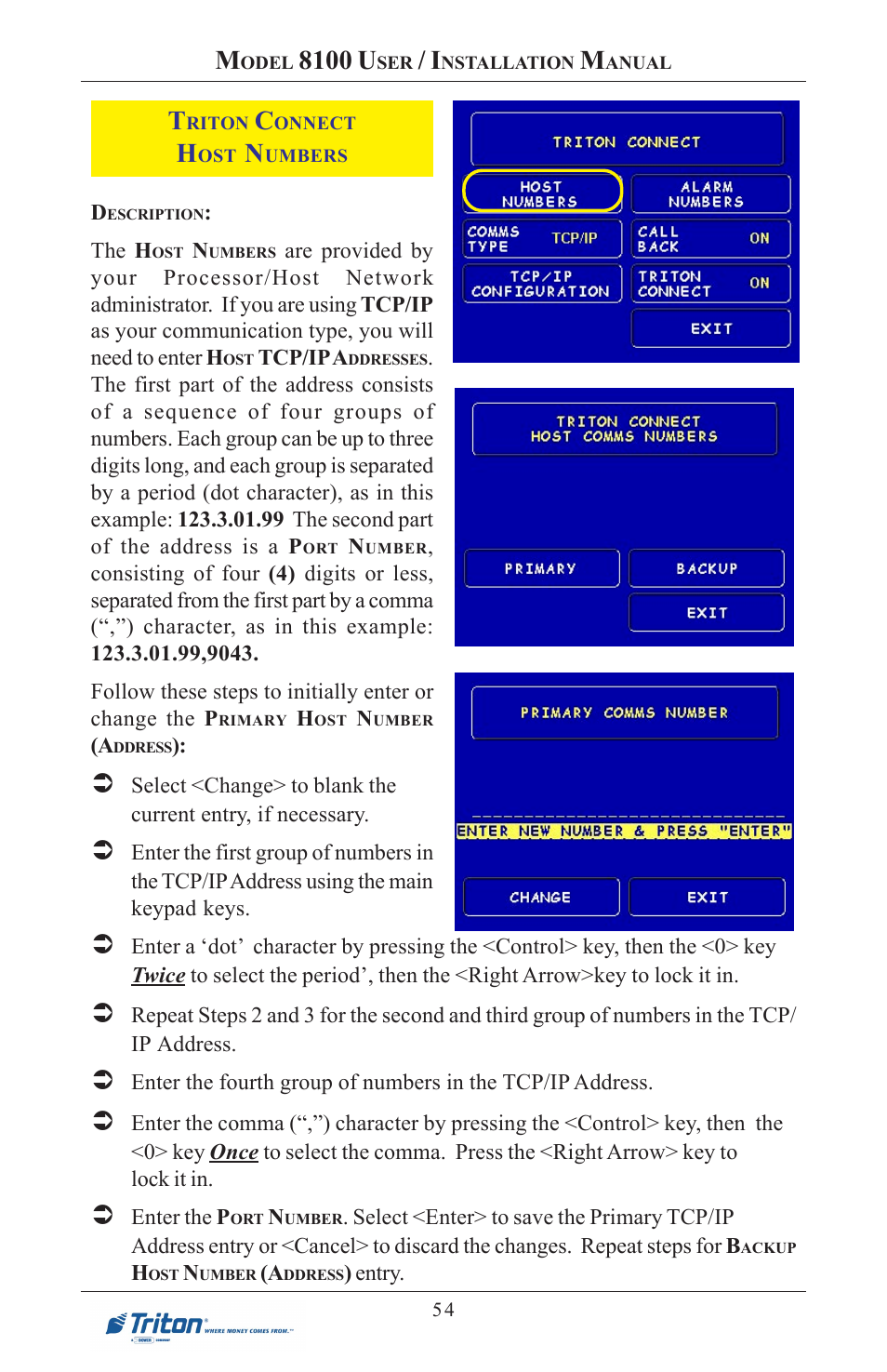 8100 u | Triton 8100 User/Installation Manual User Manual | Page 72 / 150