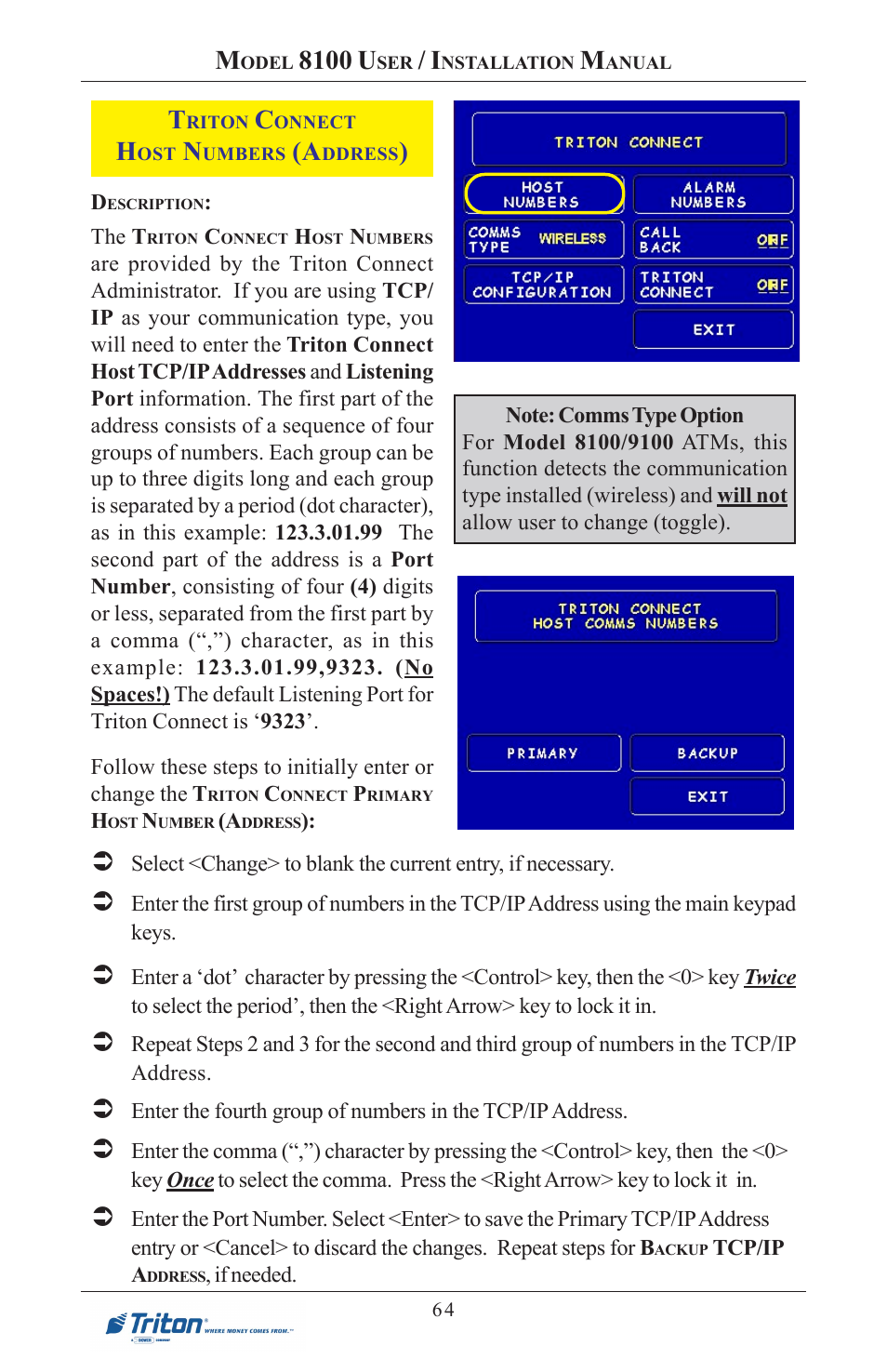 8100 u | Triton 8100 User/Installation Manual User Manual | Page 82 / 150