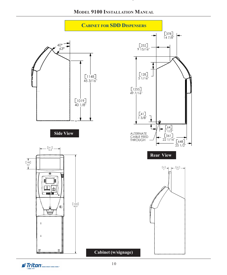 9100 i, Sdd d | Triton 9100 Installation Manual User Manual | Page 10 / 50