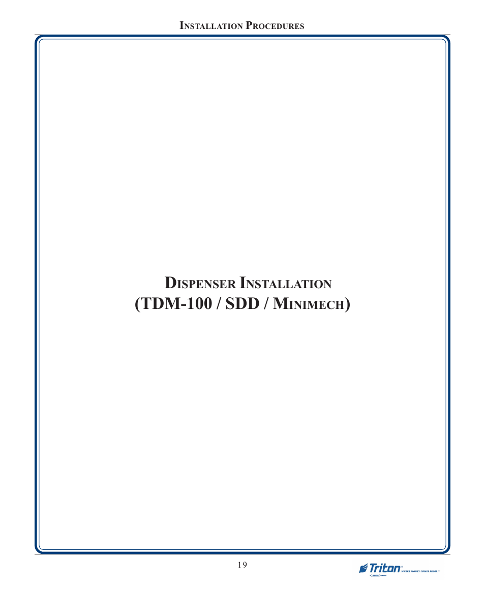 Tdm-100 / sdd / m | Triton 9100 Installation Manual User Manual | Page 19 / 50