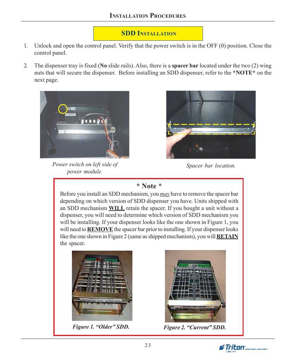 Sdd i | Triton 9100 Installation Manual User Manual | Page 23 / 50