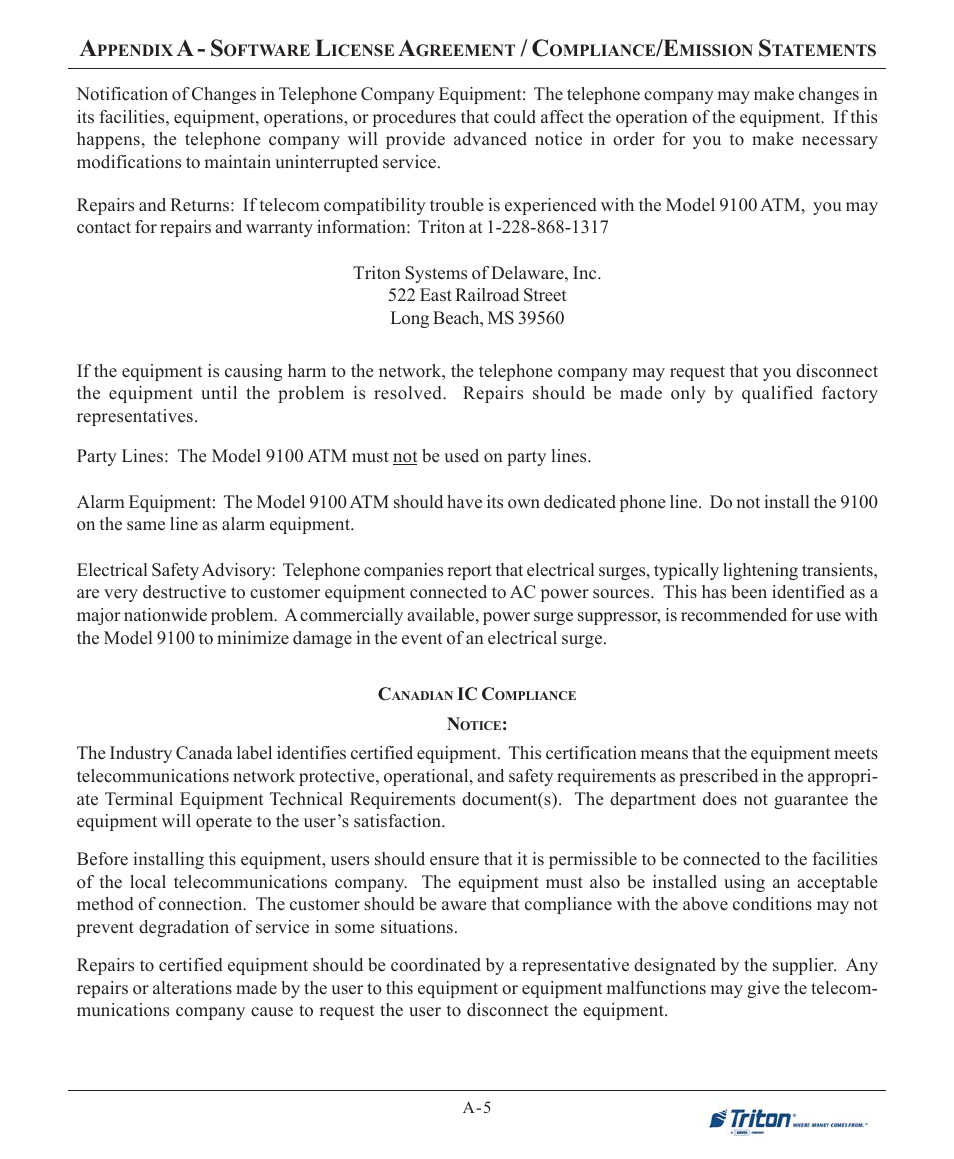 A - s | Triton 9100 Installation Manual User Manual | Page 35 / 50