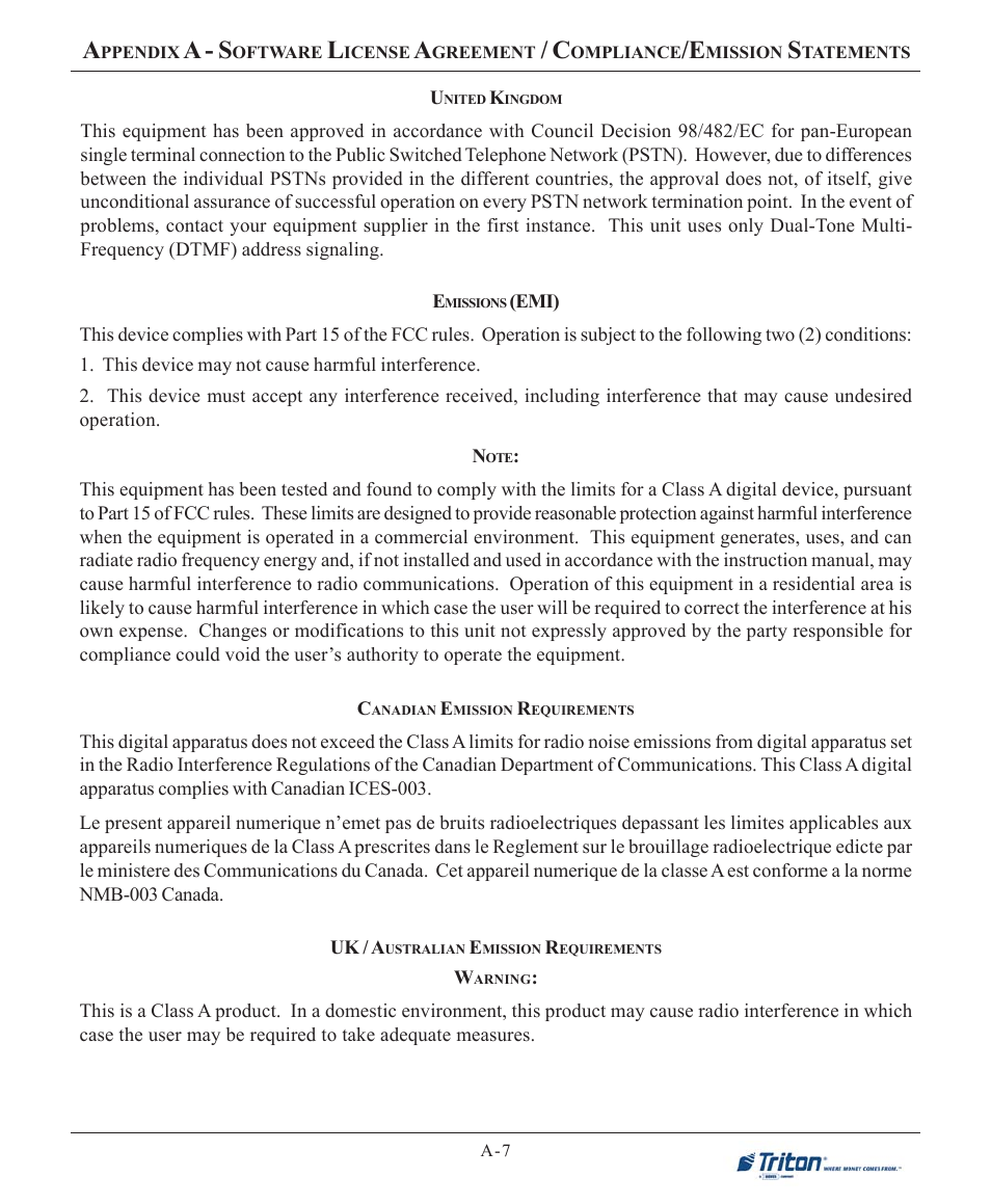 A - s | Triton 9100 Installation Manual User Manual | Page 37 / 50