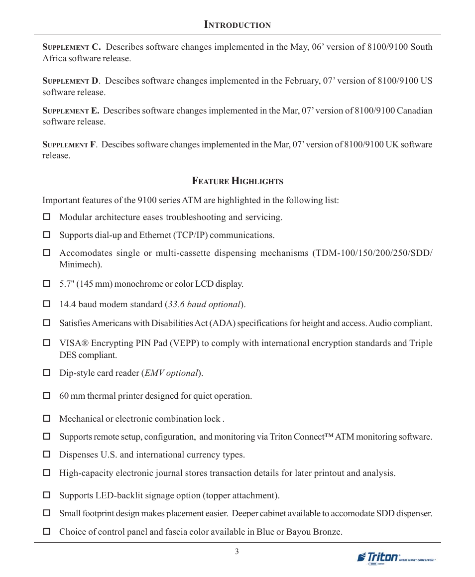 Triton 9100 User Manual User Manual | Page 11 / 172