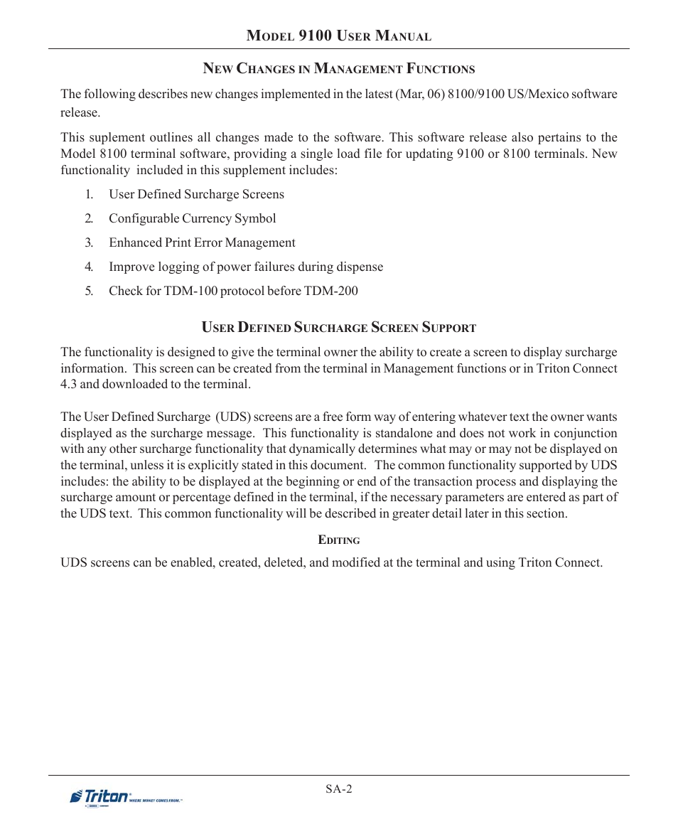 9100 u | Triton 9100 User Manual User Manual | Page 114 / 172