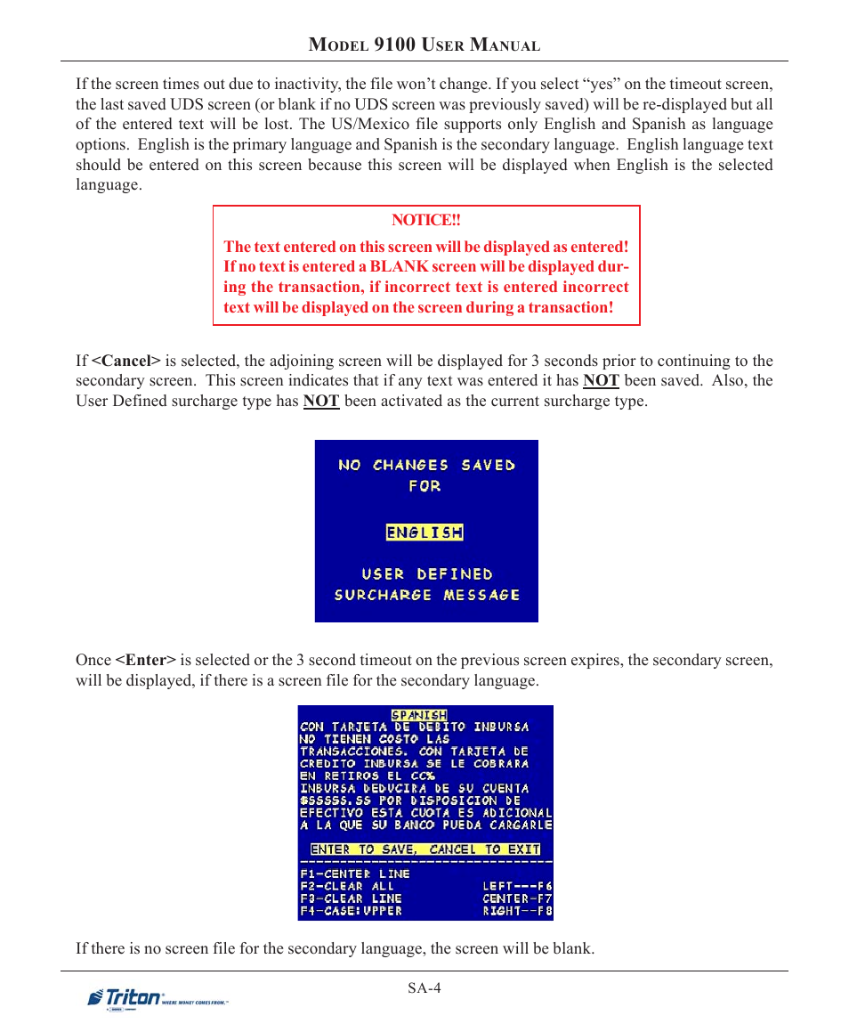 9100 u | Triton 9100 User Manual User Manual | Page 116 / 172