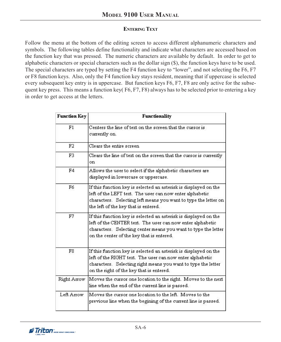 9100 u | Triton 9100 User Manual User Manual | Page 118 / 172