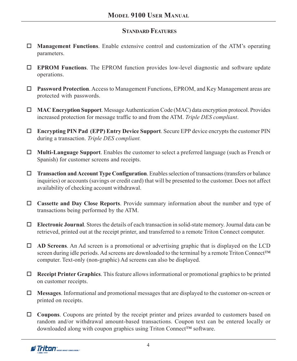 9100 u | Triton 9100 User Manual User Manual | Page 12 / 172