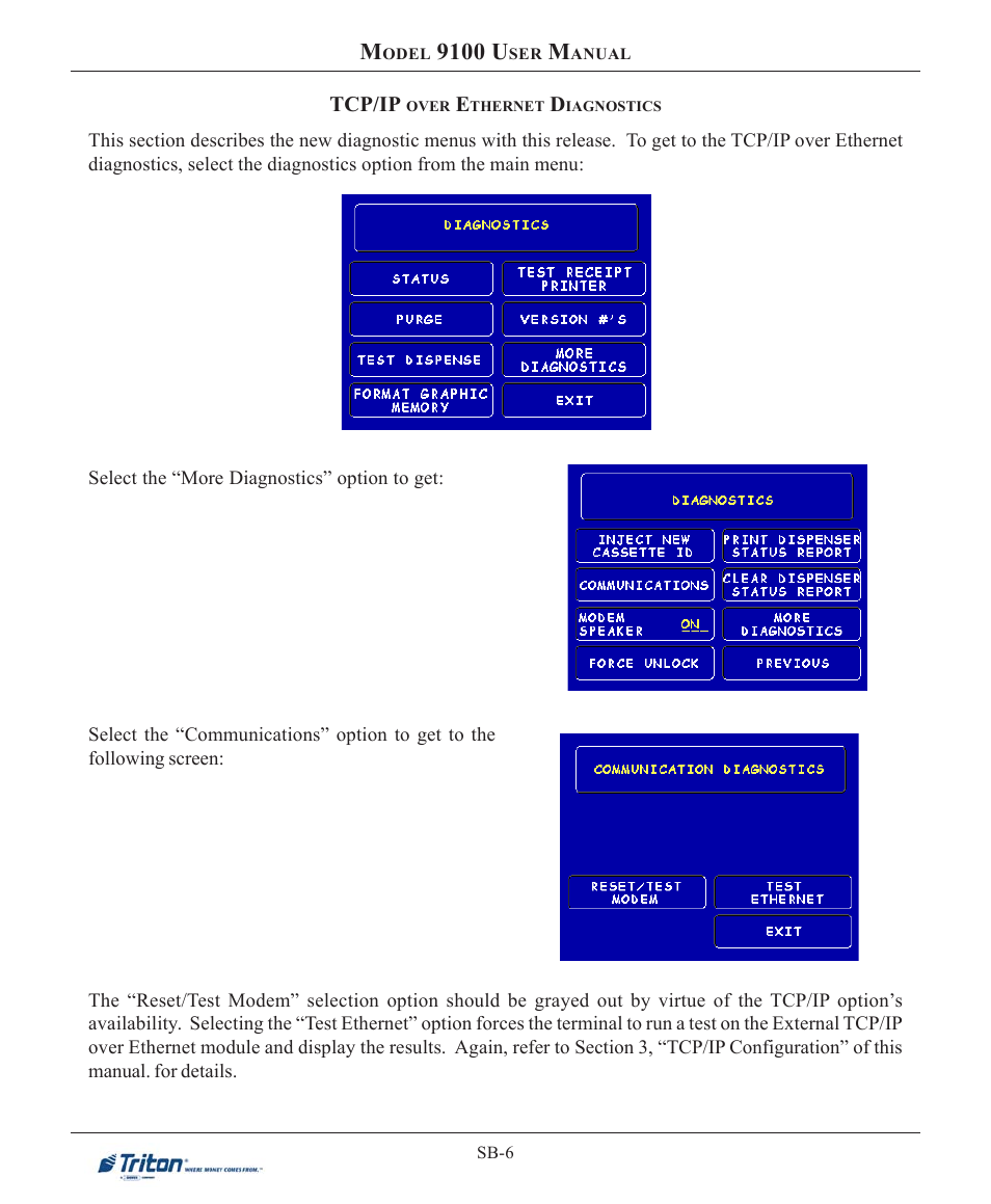 9100 u | Triton 9100 User Manual User Manual | Page 130 / 172