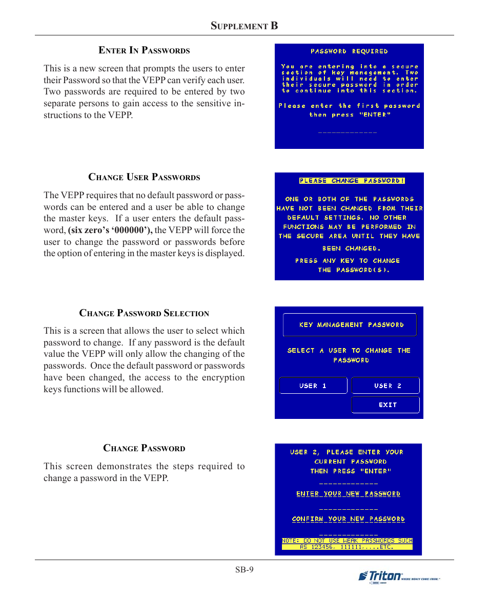 Triton 9100 User Manual User Manual | Page 133 / 172