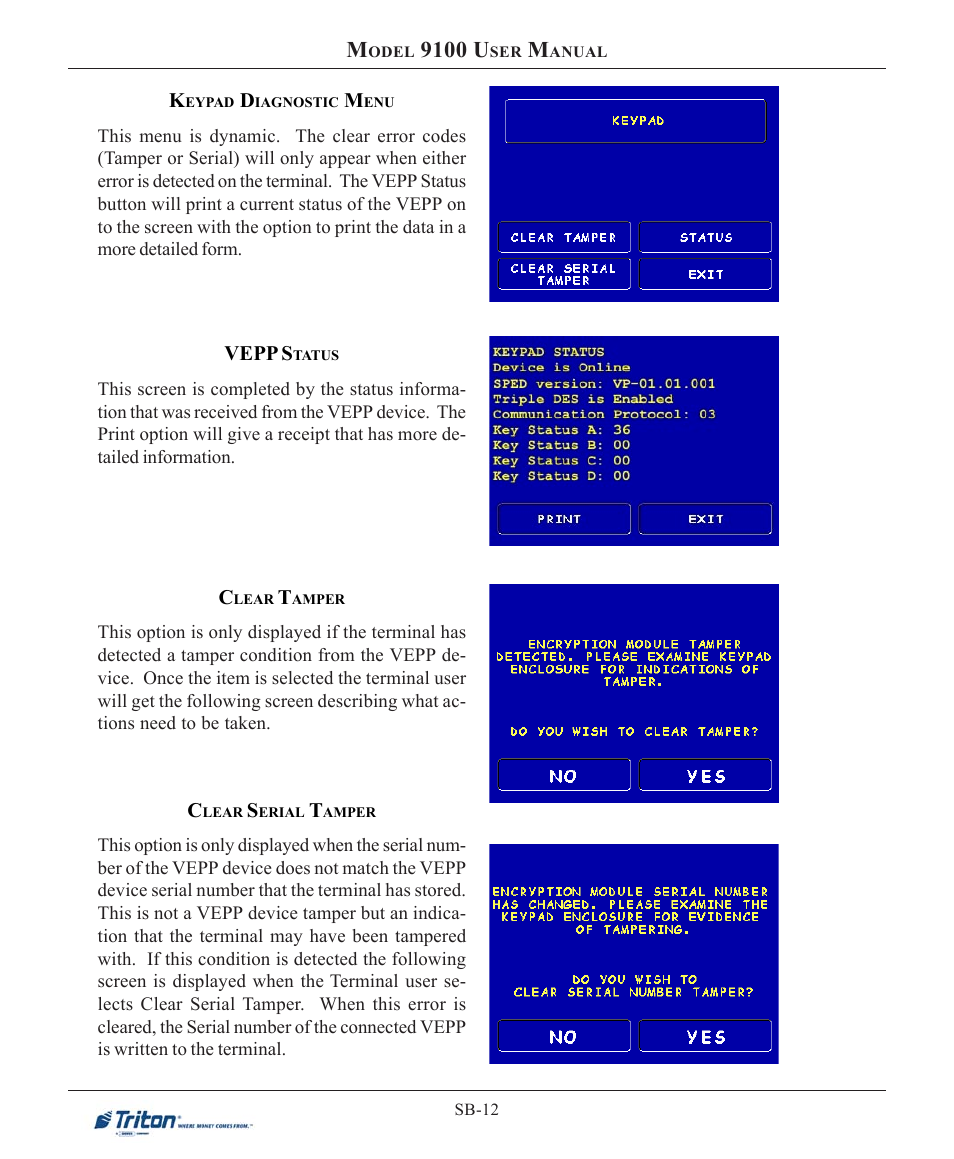 9100 u | Triton 9100 User Manual User Manual | Page 136 / 172