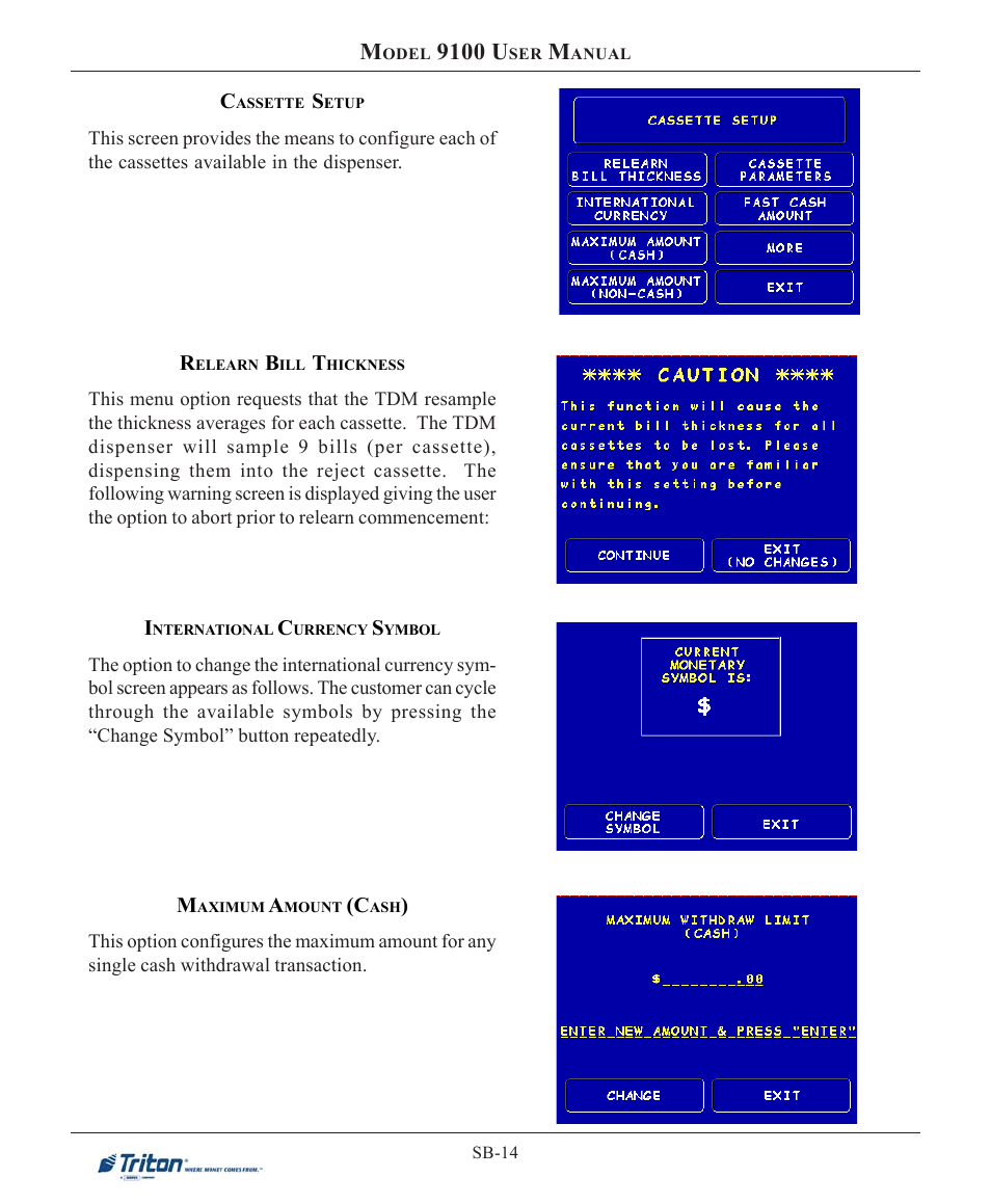 9100 u | Triton 9100 User Manual User Manual | Page 138 / 172