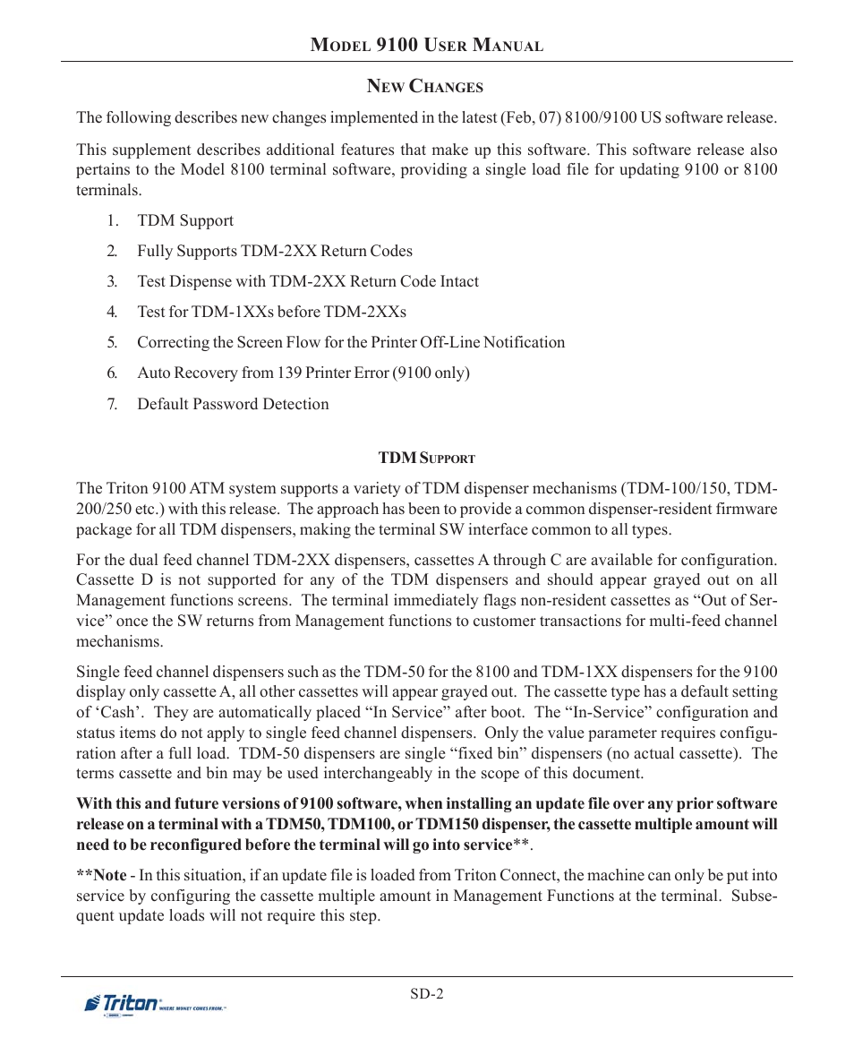 9100 u | Triton 9100 User Manual User Manual | Page 156 / 172